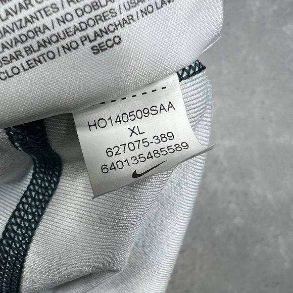 NIKE DRI-FIT RUNNING TIGHTS WOMEN’S XL GREEN RELAY PATTERNED CROP 627075-369 - Picture 12 of 13